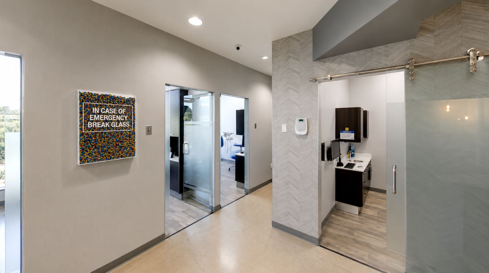 Corridor and sterilization area